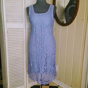 Lavender Battenberg style lace sleeveless